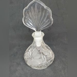 Princess House Crystal Floral Perfume Bottle